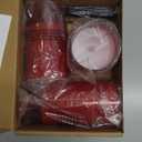 Raycare Flameless Electronic Pillar Candles with Remote Control and Timer Battery Operated Realistic Flickering LED Fake Candle for Home, Wedding, Valentine's Day Decor, Red, Set of 3(3"x4"5" 6")