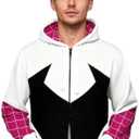 FINASKASU Spider Costumess for Adult Superhero Zip-Up Hoodie Long Sleeve Jacket Sports Casual Style, Large