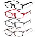 Gaoye 1.0x Multi Pack Reading Glasses - Blue Light Blocking Lenses, TR90 Frames, UV400 - Eyeglasses with Clear Vision