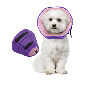 Dog Cone Collar Soft Cone for Medium Dogs After Surgery Adjustable Elizabethan Collar for Dogs to Stop Licking Wounds, Biting Stitches Professional Pet Recovery Cones E-Collar for Dog, Purple, M