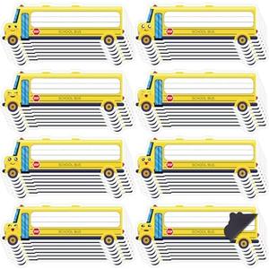 Resurhang 48 Pcs School Bus Dry Erase Magnetic Labels Student Name Tags Magnetic Locker Name Plates Stickers for Classroom Desks School Whiteboards