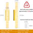 LMQNINE Natural Alabaster Wall Sconces Set of Two Spanish Marble Wall Light Cylinder Modern Gold LED Sconce for Living Room Bedroom Bathroo StairsM-2Pack