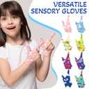 Janmercy 16 Pcs Thumb Sucking Stop for Kids Chewy Gloves Stop Breathable Thumb Guard for Nail Biting Gloves Cute Finger Sucking Stopper for Kids, 8 Style, 2 Finger(Size 3-6 Years)