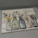 Yaoliyu Bathroom Decor Eucalyptus Flower Canvas Wall Art Green Botanical Prints Plant Floral Glass Vase Painting Rustic Bathroom Picture Wall Decor Farmhouse Artwork 12x16inch