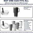 30 oz Tumbler Straw Lid - Stronghold Lid for the YETI Rambler Travel Mugs Only, Replacement Cap BPA Free (30oz Twist Lids 2 pack)