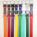 Falari Men Genuine Leather Casual Dress Belt With Single Prong Buckle, Classic Style Belt (44 (waist 42), Dark Brown)