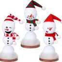 Soulchen 3 Set Golf Snowman Ornament DIY Kits Christmas in July Craft Ornaments Funny Emotion Face Golf Ball Gifts Build a Snowman Indoor Decor for Christmas in July Stuffers Toys Favors