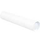 BOX USA BP4012W Mailing Tubes with Caps, 4" x 12", White (Pack of 15)