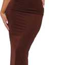 Women's Backless Sleeveless Spaghetti Strap Bodycon Mini Dress Slim Fit Summer Party Club Night Out Beach Dresses (Dark Brown)