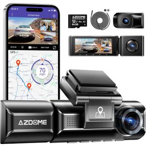 AZDOME M550 3 Channel Dash Cam with 20ft 6 Pin Extension Cable