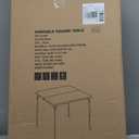 REDCAMP 34" Square Folding Card Table with Resin Top, Portable Fold in Half Small Card Tables with Collapsible Legs for Adults Indoor Outdoor Use, White