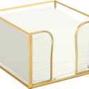 Sumnacon Glass Napkin Holder for Table, Stylish Cocktail Napkin Holder,Modern Napkin Holders for Paper Napkins,Gold Napkin Holders for Kitchen Dining Table Party Restaurant Bar