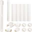 BEWAVE 3" 10 Ft Mini Split Line Set Cover Kit, Decorative PVC Tubing Cover Kit for Mini Split Air Conditioners and Heat Pumps
