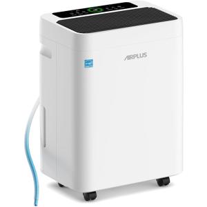 5,000 Sq.Ft Energy Star Dehumidifier For Basement,80 Pints Quiet Dehumidifiers For Home,Large Room, Bedroom With Drain Hose, 1.35 Gallon Water Tank,Smart Humidity Control & Display,4 Operation Modes