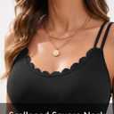 Daci Womens One Piece Swimsuit Tummy Control - Slimming Bathing Suit Scalloped Neck Swimwear 2026 (Black, XL)