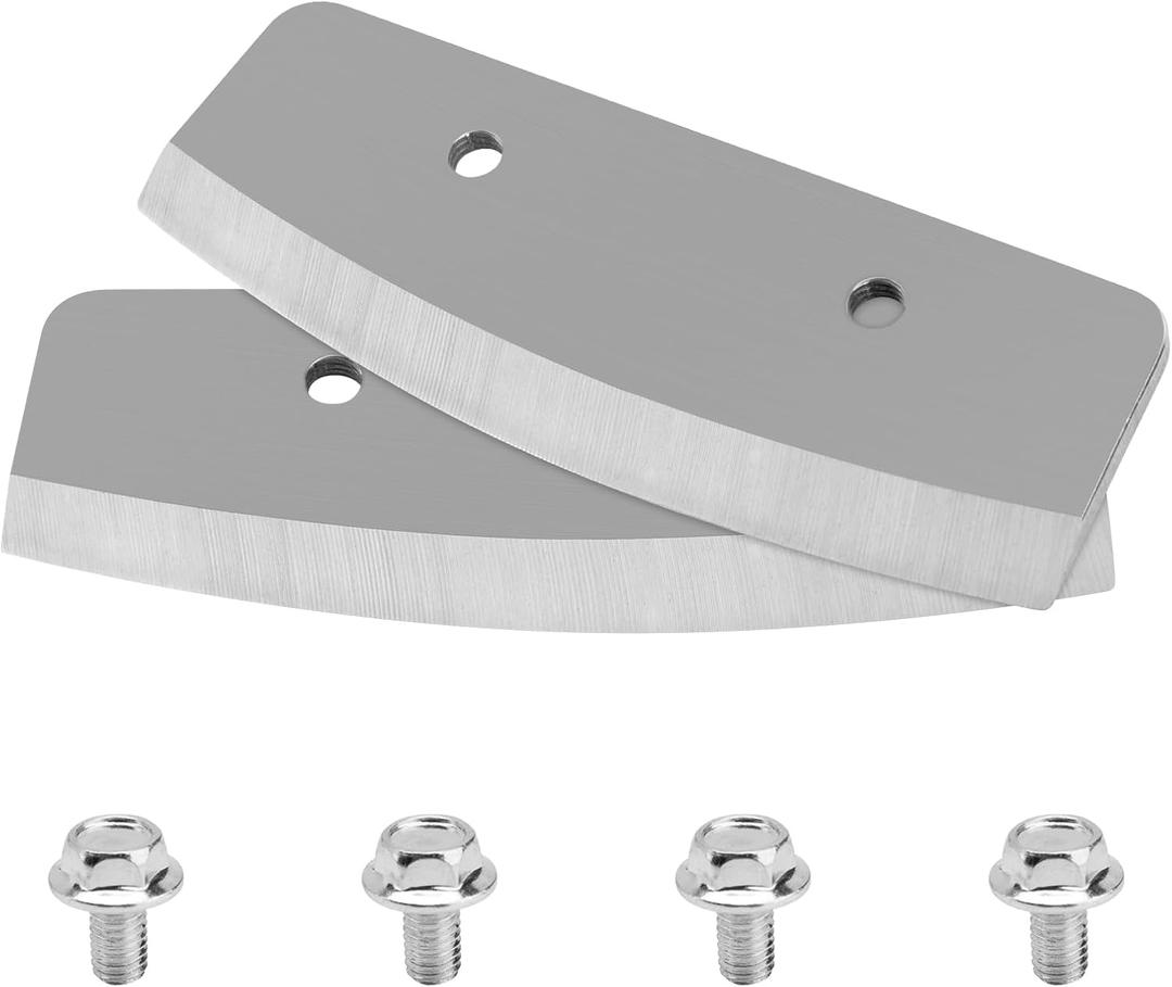 11735 Ice Fishing Auger Blades 8 Inch Compatible with ION Ice Auger Drill Replacement Blade Kit Straight Through Blades, Ice Fishing Auger Parts for Fast Cutting - 5Cr15MoV Stainless Steel