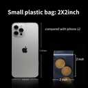 JINYONBAG Mini Plastic Bags, 400pcs 2" x 2" Transparent Reusable Zipper Storage Bags for Jewelry, Candy, Coins