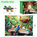 2 Pack 300 Piece Puzzle for Adults, Birds Feasting in the Garden Jigsaw Puzzles,Chicken Barn Scene 300 piece puzzle, Challenging Puzzle for Adults, Seniors and Kids, Perfect for Family Game 20.5*15 in