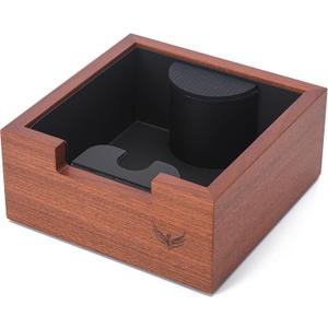 Rosewood Espresso Knock Box Portafilter Tamping Stand with Shock-Absorbing Bar & Non-Slip Design | Premium Dump Bin for Home Barista Stations