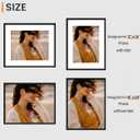 16x20 Picture Frame, Photo Frame with HD Plexiglass, Display Pictures 11x14 with Mat or 16x20 Without Mat for Wall Display, Wall Hanging Photo Frame,1 Pack, Black