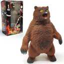 ZTATU Brown Bear Stress Balls for Kids (1PCS) Sensory Squishy Fidget Toys, Sand Filler Squeeze Ball, Stress Relief Toy Party Favors Easter Basket Stuffers