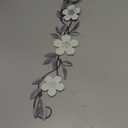 Wesiti Metal Flower Wall Decor Vintage Metal Flower Wrought Iron Scroll Sculptures 15.75 x 3.7 Inch Farmhouse Leaves Scroll Wall Decor Above Door Bed Home for Living Room Bedroom Outdoor (White)