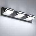 VOLISUN Modern Bathroom Vanity Light Fixtures (3-Light, 24-Inch), Matte Black LED Bathroom Lighting Fixtures Over Mirror, 360Rotable Head, LED Vanity Lights for Bathrooms (Cool White 6000K)