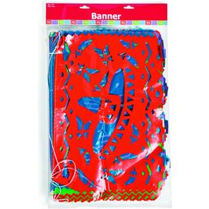 Plastic Mexican Cutout Banner - 100 Feet - For Cinco De Mayo or Fiesta Party Decorations