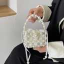 Luxury Pearl Bag Chain Bag Purse, Artificial Pearl Clutch Crossbody Handmade Bags, Evening Bags for Party Wedding Bridal Party Travel Prom 15