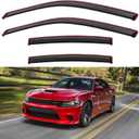 In-Channel Window Visors Rain Guards for 2011-2023 Dodge Charger, Window Vent Wind Deflectors Visors Shades for 11-23 Charger (NOT Outside-Adhensive Style