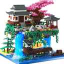 Big Bonsai Flowers Tree Architecture Set for Boys 8-14 Lighting Japanese Cherry Blossom Tree House Building Kit with Box for Adults Toys for Boys/Girls Age 8-12, 2.5mm MICROPARTICLE