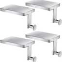 Landhoow Christmas Stocking Holder Christmas Stocking Hanger for Mantel Heavy Duty Xmas Hook with Non Slip Protective Pad Mantel Hook for Mantle Fireplace Home Shelf(Silver,4 Pcs)