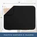 S&T INC. Dish Drying Mat XL, 18 x 24, Absorbent Microfiber Kitchen Counter Mat, Dish Drying Pad for Dishes, Utensils, Pots and Pans, Extra Large, Black