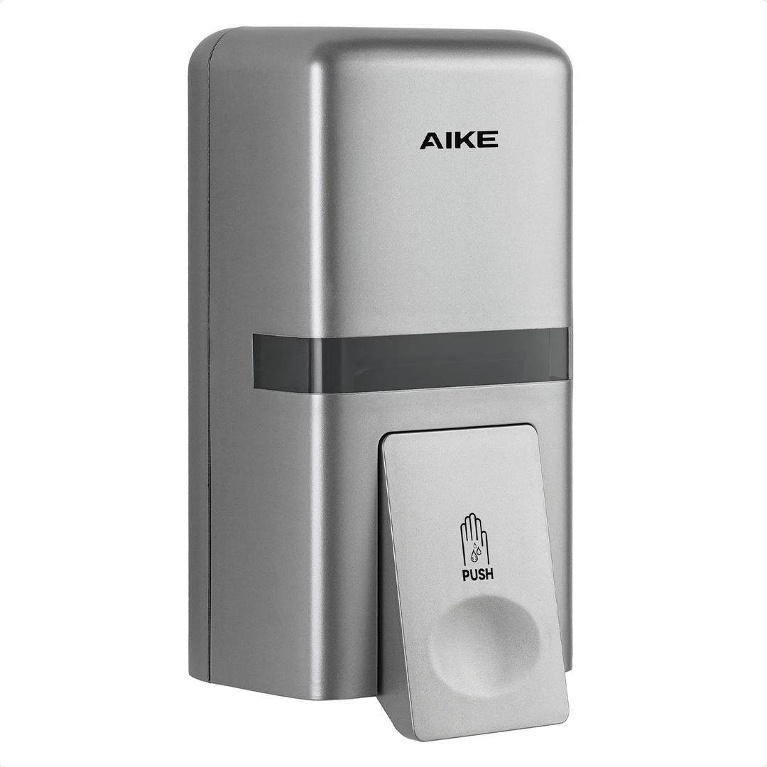 AIKE Wall Mount Liquid Soap Dispenser, 27oz Large Capacity with Extended Pump for Commercial Bathrooms,AK1008(Silver)