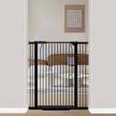 40.5" Extra Tall Baby Gate for Doorways, 32.6"-40.5" Extra Wide Pet Gate Pressure Mounted, Puppy Dog Gates Proof Indoor, No Drill Safety Child Gate, 1.37" Narrow Space Metal Black Gate