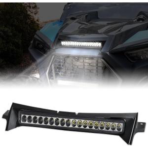 SAUTVS LED Hood Scoop Light for Polaris RZR XP 1000/XP Turbo/Turbo S 2019-2023, Front LED Auxiliary Light Hood Accent Lamp DRL Accessories