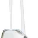 Clorox Toilet Bowl Brush & Plunger Combo Set with Storage Caddy - Toilet Plunger for Bathroom, Bathroom Organizers & Storage, Bathroom Accessories, Toilet Unclogger, Long Handled Toilet Brush (1-Pack, White/Gray)