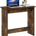 Furinno Simplistic 31-Inch Rustic Brown Computer Desk, Small Office Desk, Rectangular Home Office Desk with Drawers, Gaming Desk for Home Office, Bedroom, Study Room, Amber Pine, 31.3" x 15.4"