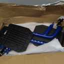 Blue Streak Wheelchair footrest Replacement, Economy Footrest for Wheelchairs and Transport Chair, Composite Footplates and Heel Loops, Universal Swing-Away Footrests, T93, PH-SF(1 Pr, Blue)