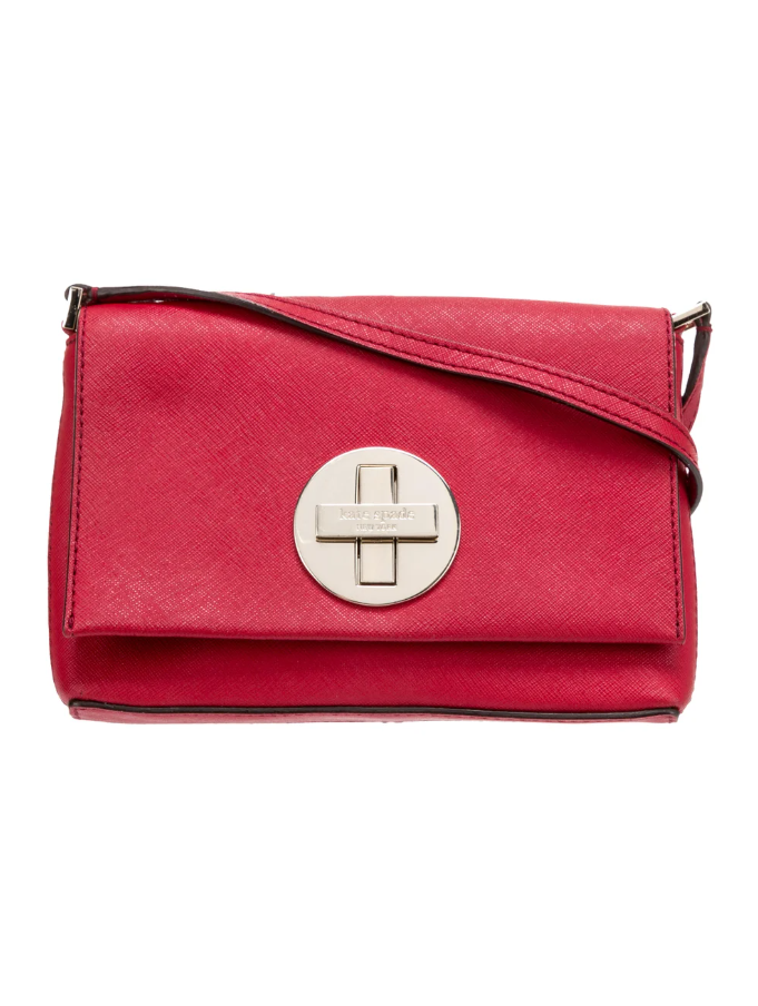 Kate Spade New York Saffiano Leather  Crossbody Red Bag
