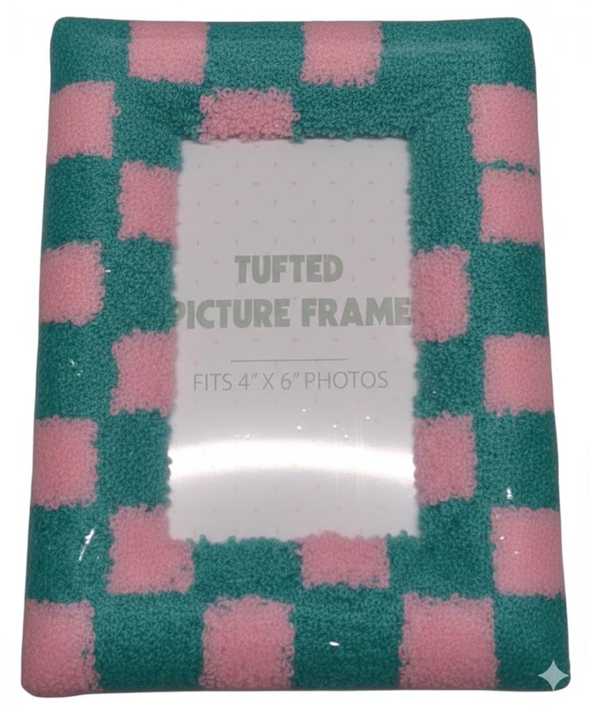 TUFTED PICTURE FRAME FITS 4"X6" PHOTOS pack of 2