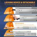 1 Pair Heavy Duty Locking Drawer Slides with Lock 12 14 16 18 20 22 24 26 28 30 32 34 36 38 40 Inch 150 lb Load Capacity Side Mount Full Extension Ball Bearing Rail Runnerwith Lock,18 inch