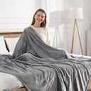 Electric Blanket Heated Blanket Full Size with 5 Heat Levels & 10 Hrs Timer, Premium Cozy Double Flannel Heating Blanket, Fast Heating & Overheating Protection, Grandma Birthday Gifts(Subtle Grey) (72" x 84" Full, Gray)