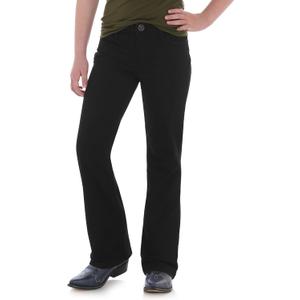 Wrangler Girls' Stretch Boot Cut Jean, Black, 8