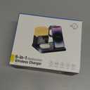 6in1 Wireless Charging Station, Charger Stand for Apple Multiple Devices, for iPhone 17 16 15 14 13 12 Pro Max Watch Airpods, Wireless Charger iPhone Charging Station with Night Light/Alarm Clock