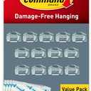 Command Round Cord Clips, Damage-Free Hanging Cable Clips, No Tools Wall Clips for Hanging Electrical Cables of Christmas Decorations, 8 Clear Cord Clips and Command Strips