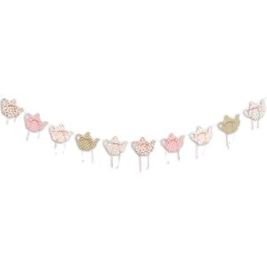 Tea Party Decoration Banner Vintage Garden Teapot Decor, Floral and Gingham Pattern Tea Cup Banner,Tea Party Supplies for Girls, Princesses, Parties, Bridal Showers, Birthday Decor