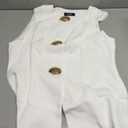 Women's 2025 Summer Casual Sleeveless Suit Vest Round Neck Button Down Work Business Waistcoat Blazer Vest Top, XL