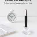 Clear Acrylic Pen Holder Vertical Single Pen Stand, Transparent Desk Organizer for Pens, Pencils & Stationery, Slip-Resistant Office Accessory, Clear, 1 Pack