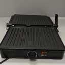 OSTBA Panini Press Grill Indoor Sandwich Maker with Temperature Setting, 4 Slice Large Non-stick Versatile Grill, Opens 180 Degrees to Fit Any Type or Size of Food, Removable Drip Tray, 1200 W